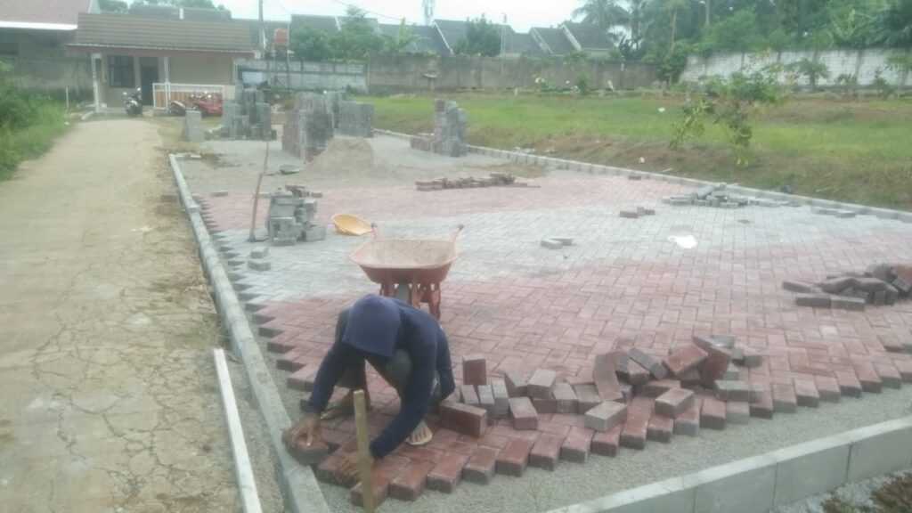 Pemasangan paving block Di Depok