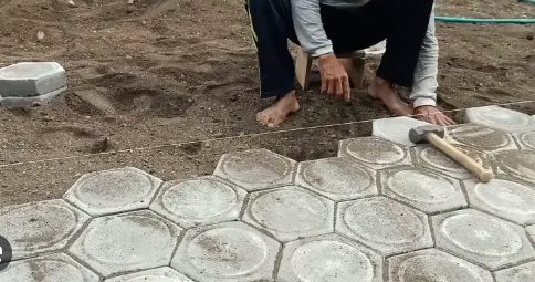 paving block model hexagonal